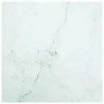 vidaXL Tischplatte Wei&szlig; 80x80 cm 6 mm Hartglas in Marmoroptik