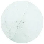 vidaXL Tischplatte Wei&szlig; &Oslash;30x0,8 cm Hartglas in Marmoroptik