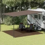 vidaXL Zeltteppich 400x400 cm Braun