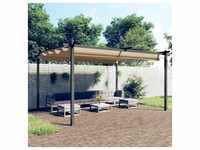 vidaXL Pavillon mit Ausziehbarem Dach 4x3 m Taupe