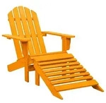 vidaXL Adirondack-Gartenstuhl mit Fu&szlig;teil Massivholz Tanne Orange