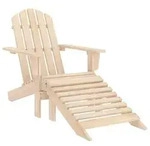 vidaXL Adirondack-Gartenstuhl mit Fu&szlig;teil Massivholz Tanne