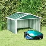 vidaXL Rasenm&auml;her Garage 92x97x63 cm Verzinkter Stahl Gr&uuml;n