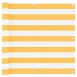 vidaXL Balkon-Sichtschutz Wei&szlig; und Gelb 90x300 cm Oxford-Gewebe