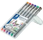 STAEDTLER Pigmentliner, Strichst&auml;rke: 0,5 mm, 6er Etui