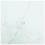 vidaXL Tischplatte Wei&szlig; 30x30 cm 6 mm Hartglas in Marmoroptik