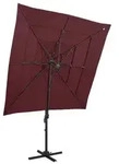 vidaXL Sonnenschirm mit Aluminium-Mast 4-lagig Bordeauxrot 250x250 cm