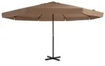 vidaXL Sonnenschirm mit Aluminium-Mast 500 cm Taupe