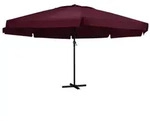 vidaXL Sonnenschirm mit Aluminium-Mast 600 cm Bordeauxrot