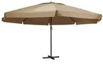 vidaXL Sonnenschirm mit Aluminium-Mast 600 cm Taupe
