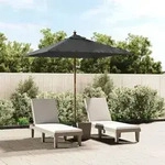 vidaXL Sonnenschirm mit Holzmast Anthrazit 198x198x231 cm