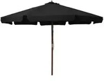 vidaXL Sonnenschirm mit Holzmast 330 cm Schwarz