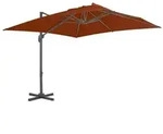 vidaXL Ampelschirm mit Aluminium-Mast 300x300 cm Terrakotta