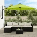 vidaXL Wand-Sonnenschirm Apfelgr&uuml;n 290 cm