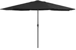 vidaXL Sonnenschirm mit Metall-Mast 390 cm Schwarz