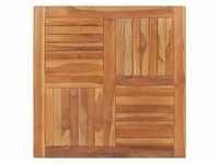 vidaXL Tischplatte Massivholz Teak Quadratisch 90×90×2,5 cm