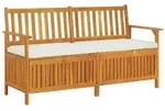vidaXL Truhenbank mit Kissen 148 cm Massivholz Akazie
