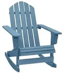 vidaXL Adirondack-Schaukelstuhl Massivholz Tanne Blau