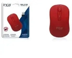 Inca IWM-331RK Maus kabellos Bluetooth Optisch 1600 DPI Wireless Funkmaus Rot
