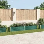 vidaXL Garten-Hochbeet Verzinkter Stahl 320&times;40&times;45 cm Gr&uuml;n
