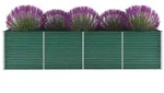 vidaXL Garten-Hochbeet Verzinkter Stahl 320x80x77 cm Gr&uuml;n