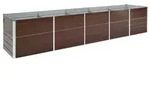 vidaXL Garten-Hochbeet Verzinkter Stahl 400x80x45 cm Braun