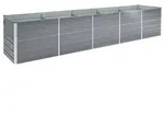 vidaXL Garten-Hochbeet Verzinkter Stahl 400&times;80&times;77 cm Grau