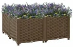 vidaXL Hochbeet 80x80x38 cm Polypropylen