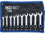 "Maulringschl&uuml;ssel-Satz - CV-Stahl - 10 bis 19mm - 10-tlg - in Rolltasche - "kurz"