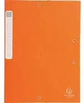 Exacompta 25x Archivbox R&uuml;cken 25mm Karton +3 Klappen Gummizug A4 Orange 18517H