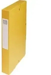 Exacompta 8x Archivbox Karton, 600g, R&uuml;cken 40mm + Etikett, A4, Gelb, 50409E