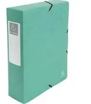 Exacompta 6x Archivbox Karton, 600g, R&uuml;cken 80mm + Etikett, A4, Gr&uuml;n, 50833E