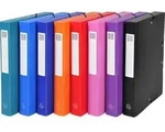 Exacompta 8x Archivbox PP 700&mu; blickdicht, R&uuml;cken 40mm, A4, sortiert, 5970E
