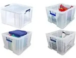 Fellowes Aufbewahrungsbox ProStore, 48 Liter, transparent transparent klar, aus