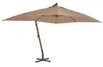 vidaXL Ampelshirm mit Holzmast 400x300 cm Taupe