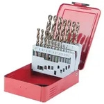 KS Tools 330.3610 HSS-G Co 5 Spiralbohrer-Satz, Stahlblechkassette 19-tlg. 1-10m