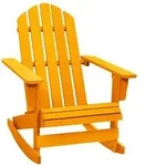 vidaXL Adirondack-Schaukelstuhl Massivholz Tanne Orange