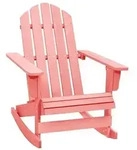 vidaXL Adirondack-Schaukelstuhl Massivholz Tanne Rosa