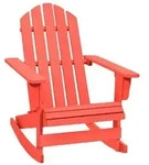 vidaXL Adirondack-Schaukelstuhl Massivholz Tanne Rot