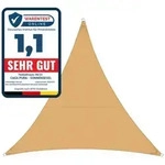 CASA PURA Wasserabweisendes Sonnensegel - F&uuml;r Garten und Balkon - Sand - 3x3x3...