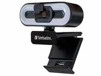 Verbatim AWC-02 Webcam Full HD 1080P mit Mikrofon + Licht