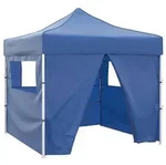 vidaXL Faltzelt 3x3 m Blau 4 Seitenw&auml;nde
