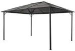 vidaXL Gartenpavillon mit Dach Aluminium 4&times;3&times;2,6 m Schwarz