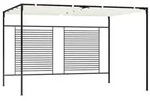 vidaXL Pavillon mit Ausziehbarem Dach 3x4x2,3 m Cremewei&szlig; 180 g/m2