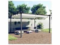 vidaXL Pavillon mit Ausziehbarem Dach 4x3 m Creme