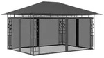 vidaXL Pavillon mit Moskitonetz 4x3x2,73 m Anthrazit 180 g/m2