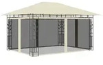 vidaXL Pavillon mit Moskitonetz 4x3x2,73 m Creme 180 g/m2