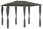 vidaXL Pavillon mit Pfostenabdeckungen 3x4x2,6 m Anthrazit 160 g/m2