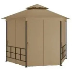 vidaXL Pavillon mit Seitenw&auml;nden 3,1x2,7 m Taupe