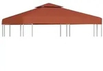 vidaXL Pavillon-Dachplane mit Kaminabzug 310 g/m2 3x3 m Terrakotta